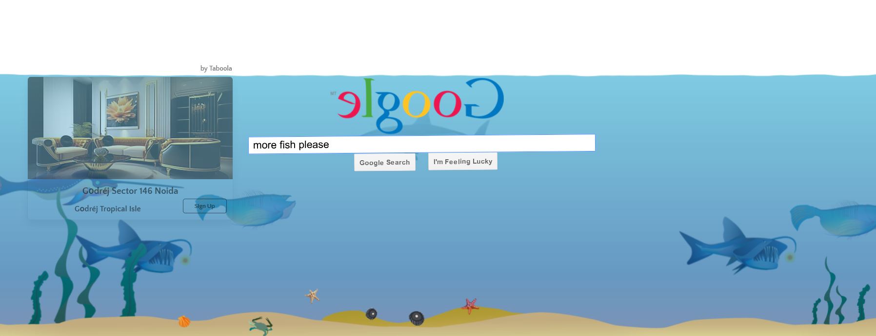 Google Gravity go Underwater